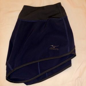 Mizuno navy and grey shorts